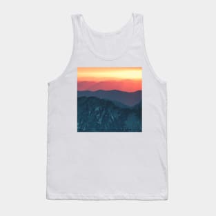 Sunset and The Mountains, Adventure is Calling, Cool Outdoors Art Tank Top